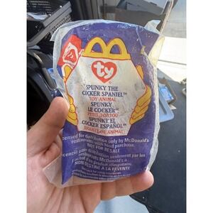 McDonald's Ty Teenie Beanie Baby Spunky the Cocker Spaniel